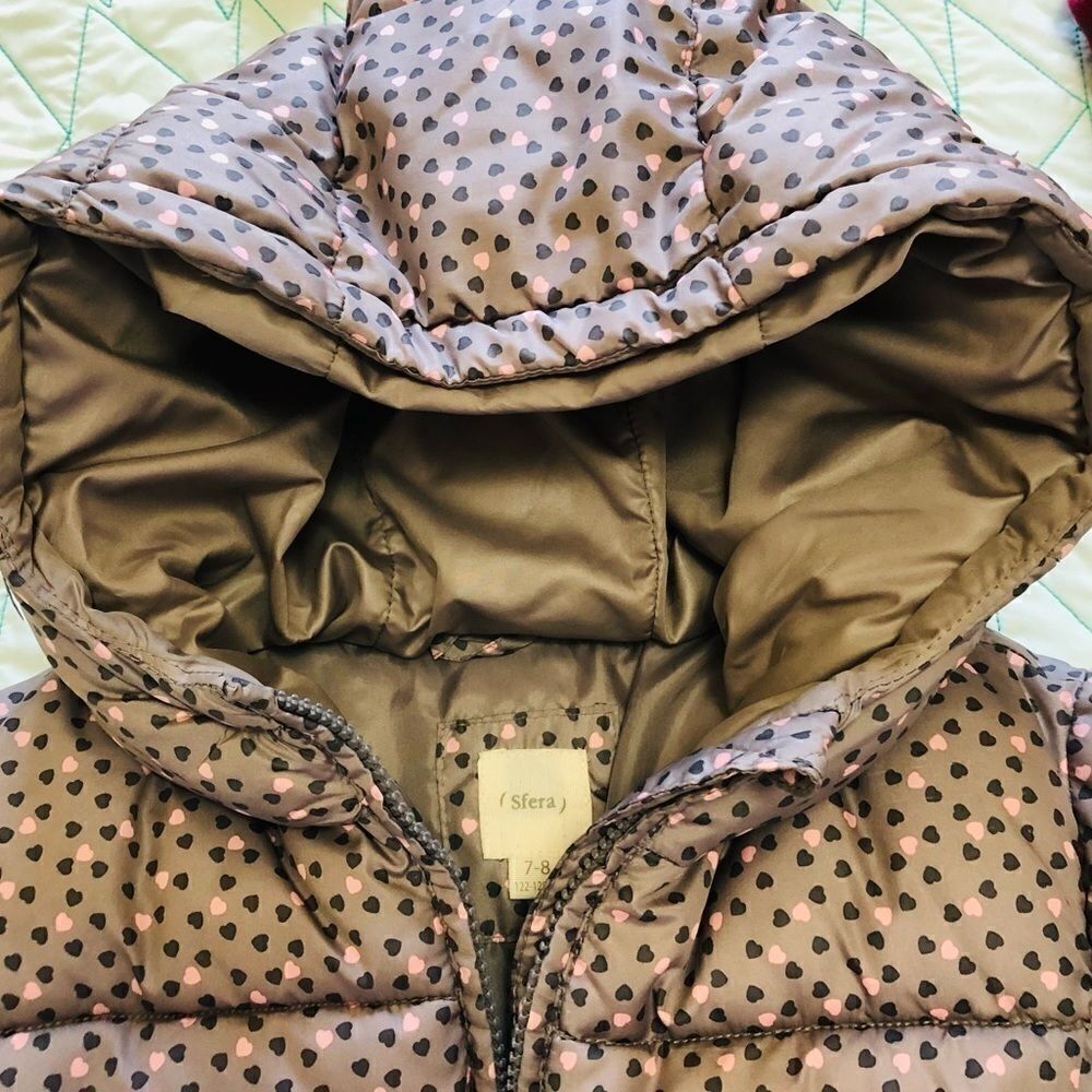 Sfera Girls’ Mini-hearts Puffer Jacket - Picture 4 of 8